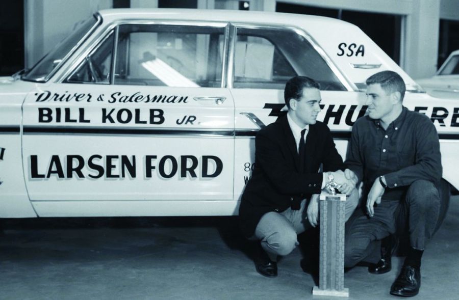 Bill Kolb Jr. and John Sachs - In front of Larsen Ford Thunderbolt